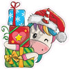 Unicorn - Christmas - Style A - Yard Card