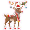 Reindeer with Socks - Style A - Yard Card