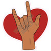 Hand Gesture - One Love - Dark Skin - Heart - Style A - Yard Card