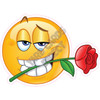 Emoji - Rose in Teeth - Style A - Yard Card