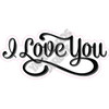 Statement - I Love You - Black - Style B - Yard Card