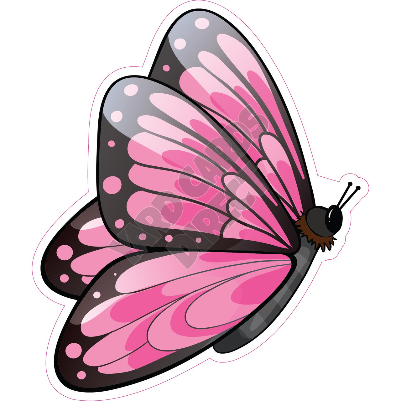 light pink butterfly clipart