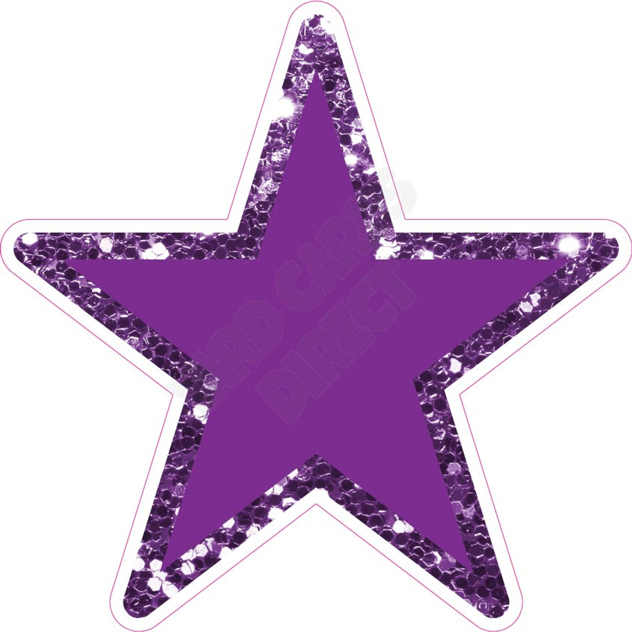 Dark Purple faux shiny glitter sparkles Star Sticker, Zazzle