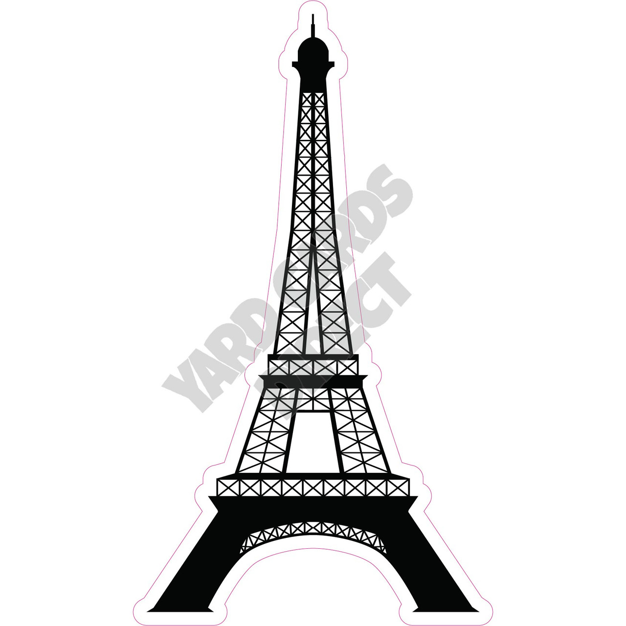 eiffel tower black silhouette