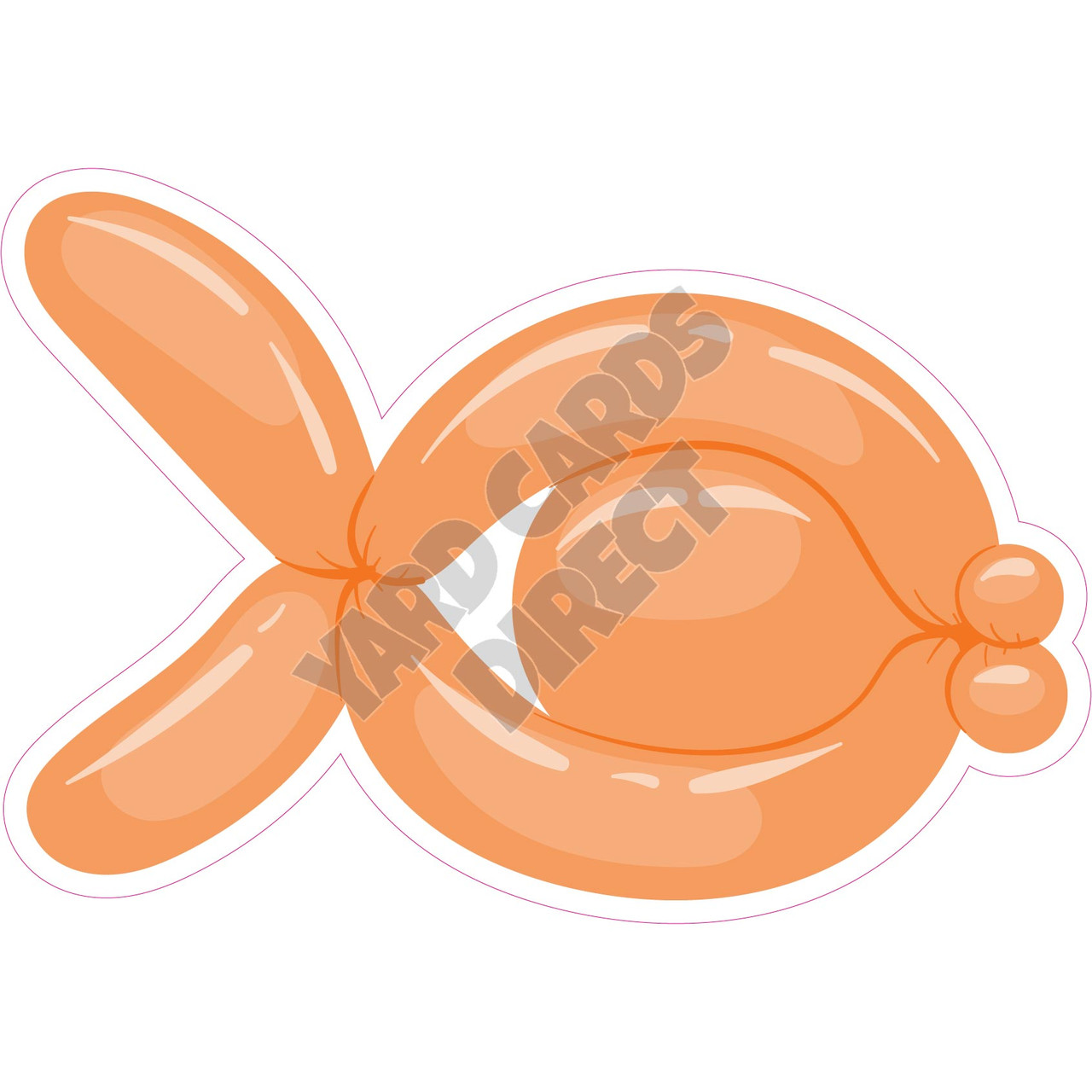 Balloon Animal - Fish - Style A - Yard Card - Yard Cards Direct, LLC