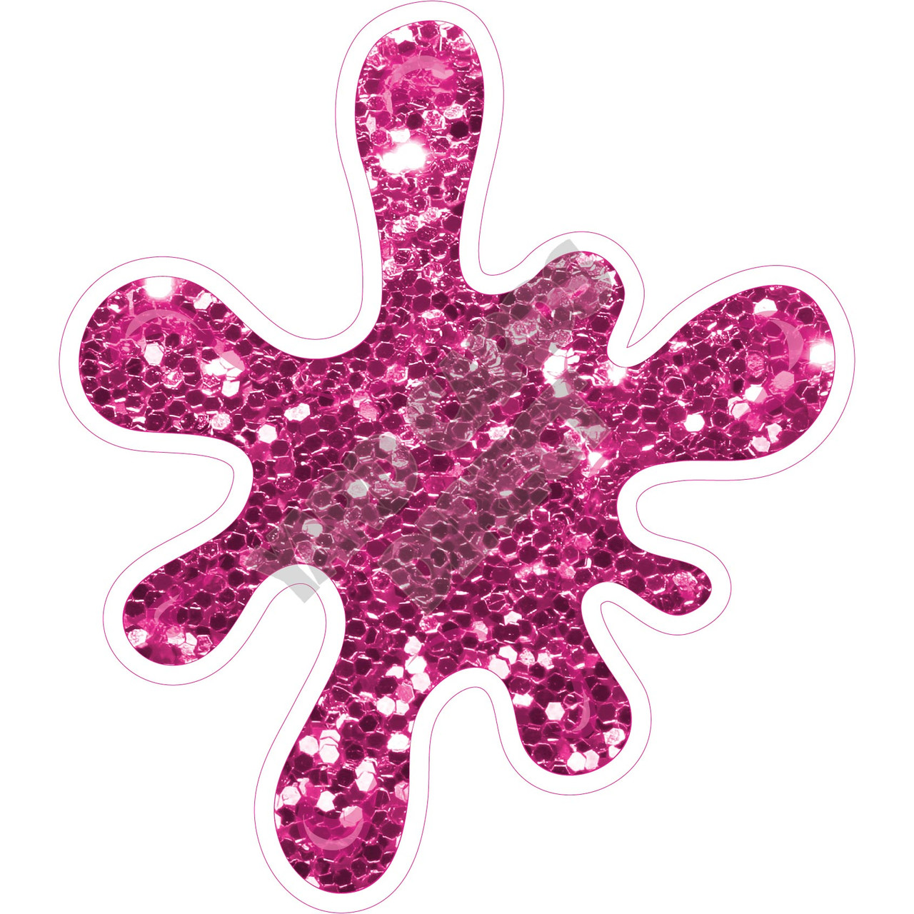 Star - Style A - Chunky Glitter Light Pink - Yard Card