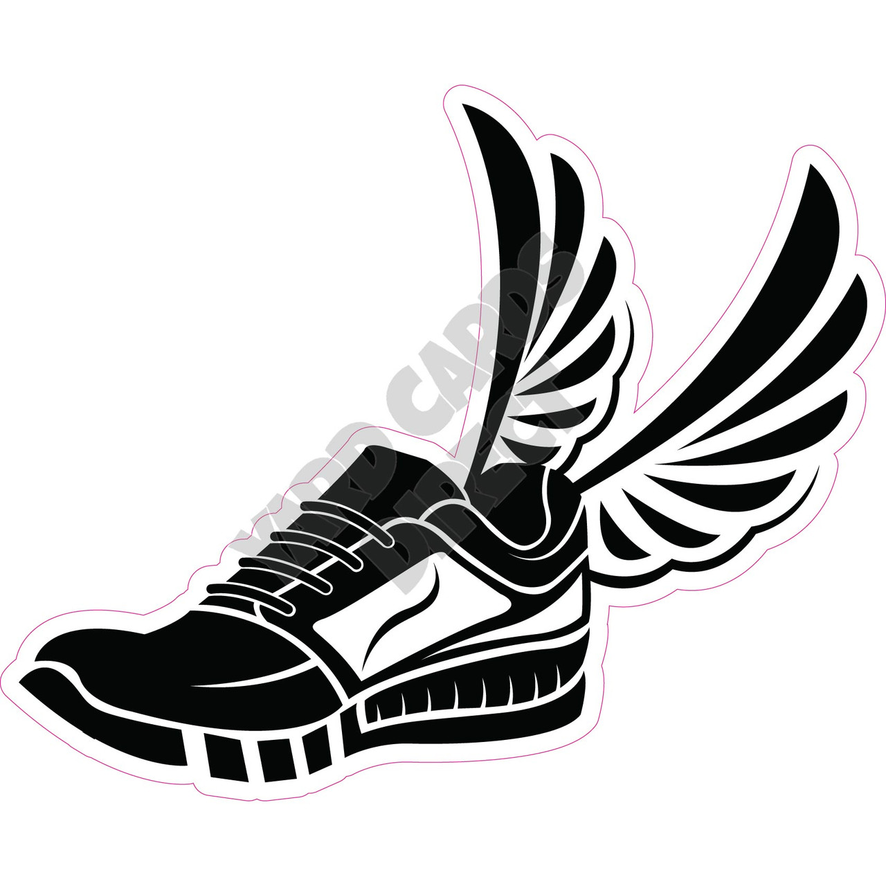 Sneaker With Wings Running Sport Shoe Symbol Icon Logo Lets Run Concept  Vector Illustration Stock Illustration - Download Image Now - iStock