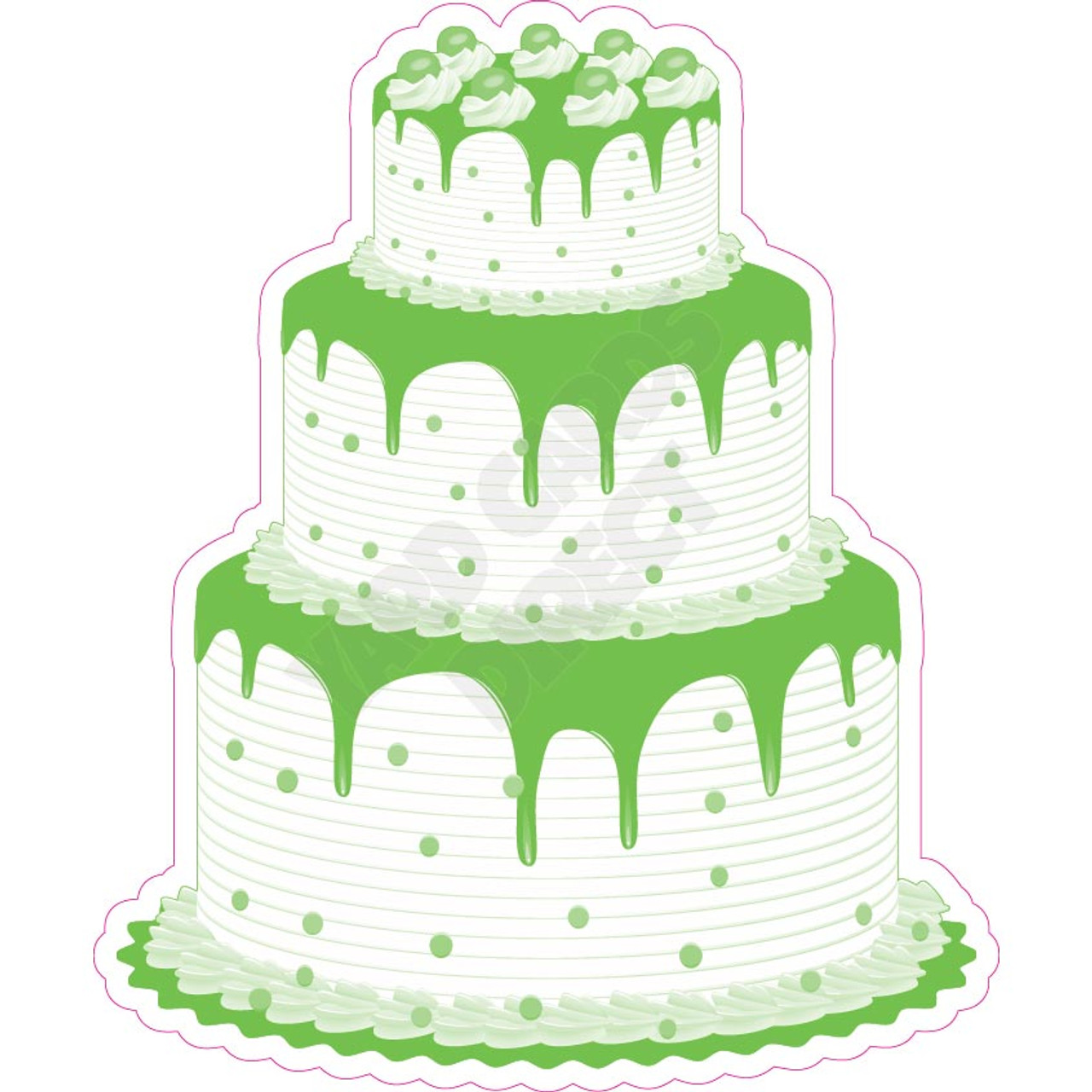 green birthday cake clipart