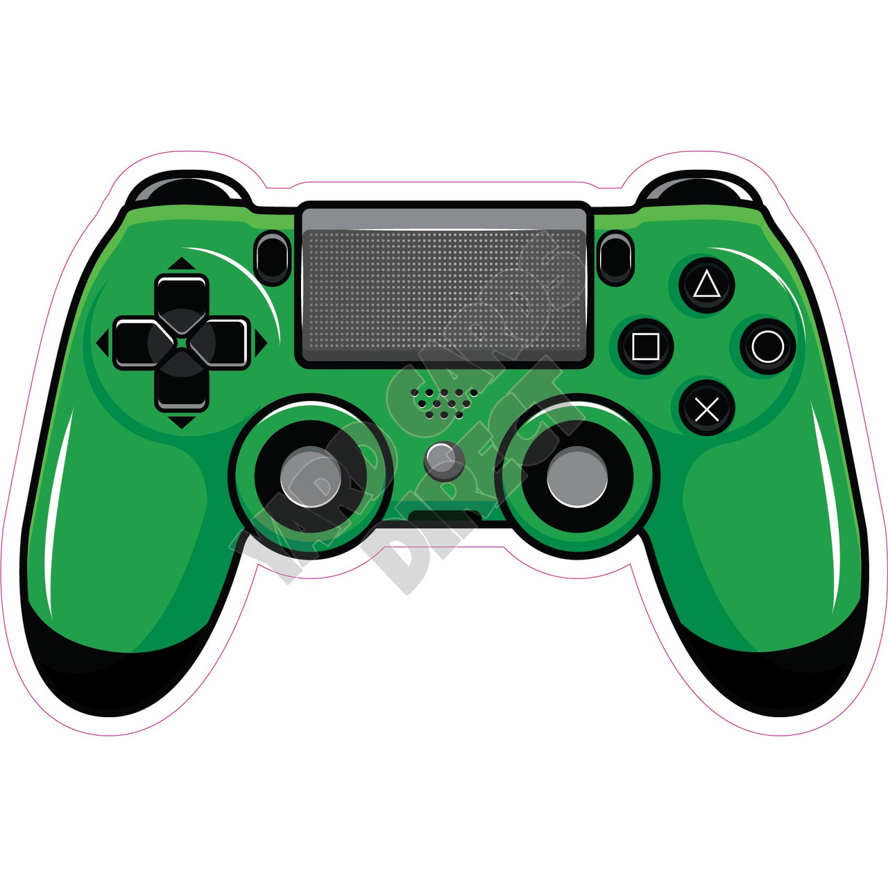 Video Game Controller - Green Style A - Yard Card - Cards LLC