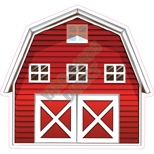 Barn - Red - Style A - Yard Card