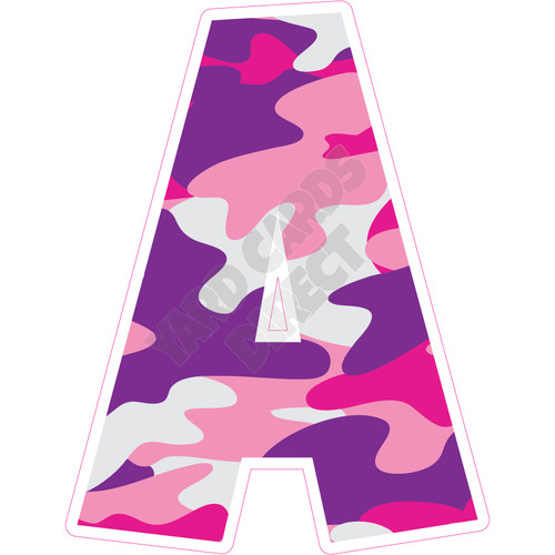 LG 23.5" Font - Singles - Pink Camo - Yard Card