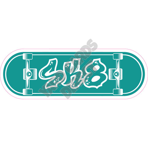 Statement - SK8 - Teal - Style A - Yard Card