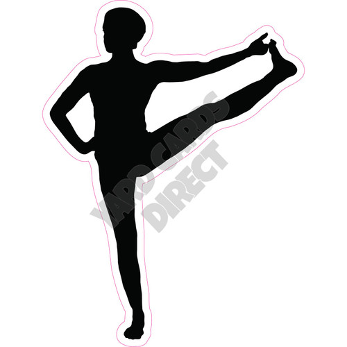 Silhouette - Gymnastics - Black - Style B - Yard Card