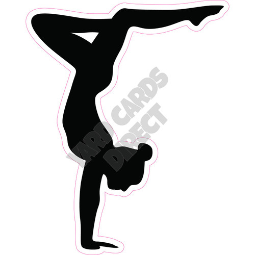 Silhouette - Gymnastics - Black - Style F - Yard Card