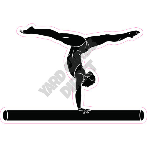 Silhouette - Gymnastics - Black - Style H - Yard Card