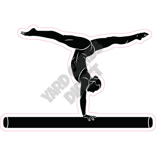 Silhouette - Gymnastics - Black - Style G - Yard Card