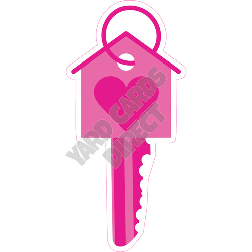 Home Keys - Hot Pink - Style A - Yard Card