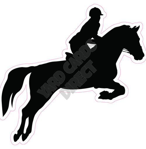 Silhouette - Horse Rider - Style C - Yard Card