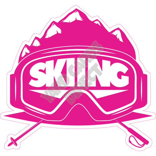 Statement - Skiing - Pink - Style A - Yard Card