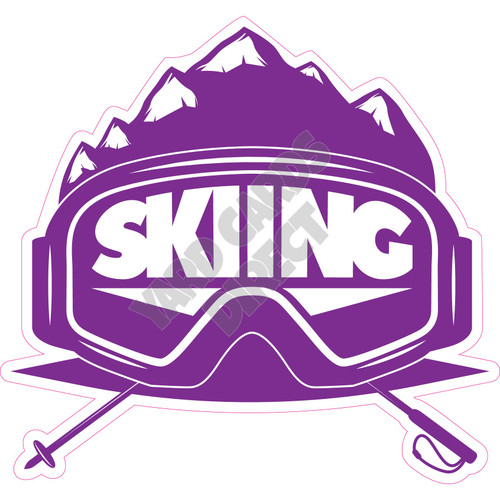 Statement - Skiing - Purple - Style A - Yard Card