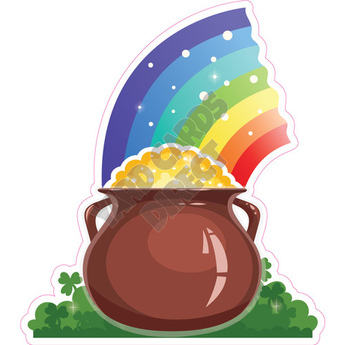 Pot of Gold - Rainbow - Style A - Yard Card