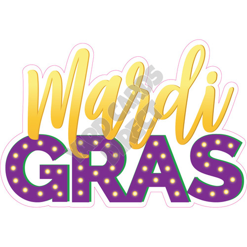 Statement - Mardi Gras - Style D - Yard Card