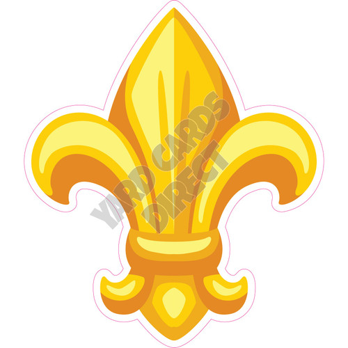 Mardi Gras Symbol - Gold - Style A - Yard Card