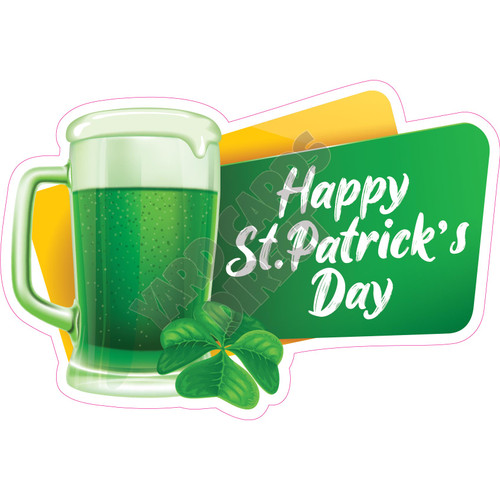 Statement - Happy St. Patricks Day - Style E - Yard Card