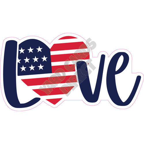 Statement - Love United States - Style B - Yard Card