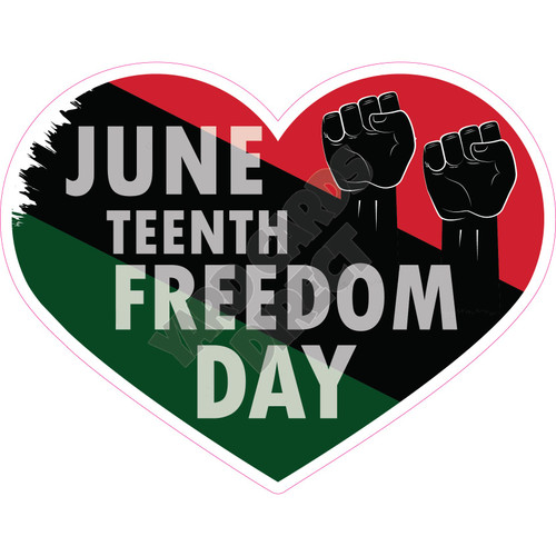 Statement - Juneteenth Freedom Day Heart - Style A - Yard Card