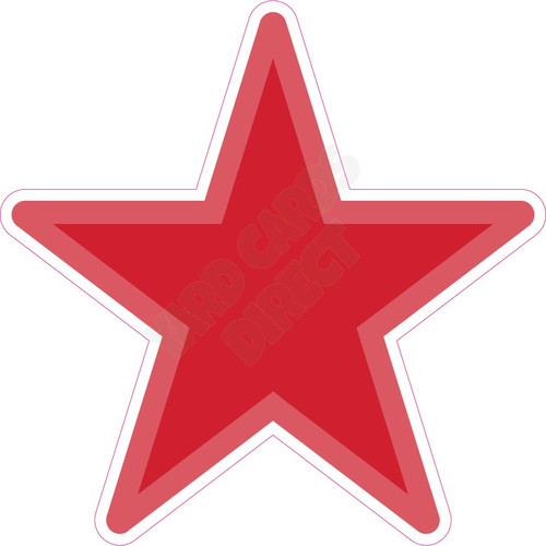Star - Style A - Solid Red - Yard Card