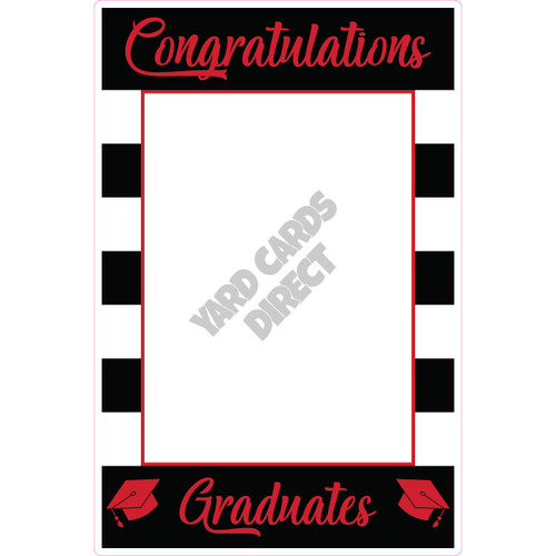 Frame - Red - Graduation - Style A - Yard Card