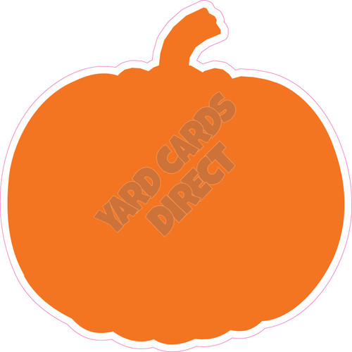 Silhouette - Pumpkin - Orange - Style A - Yard Card