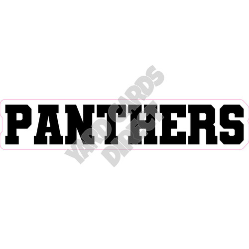 Statement - Mascot - Panthers - Black - Style A - Yard Card