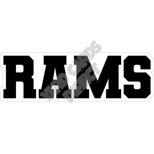Statement - Mascot - Rams - Black - Style A - Yard Card