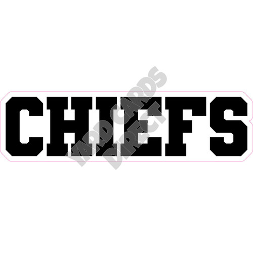 Statement - Mascot - Chiefs - Black - Style A - Yard Card