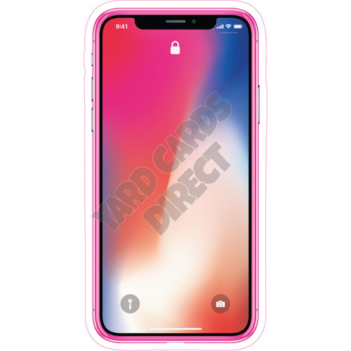 Smart Phone - Hot Pink - Style B - Yard Card