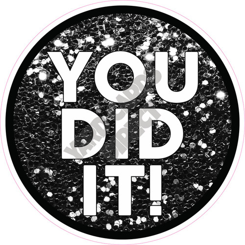 Statement - You Did It! - Chunky Glitter Black - Style A - Yard Card