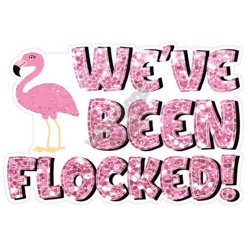 Statement - We've Been Flocked! - Chunky Glitter Light Pink - Style A - Yard Card