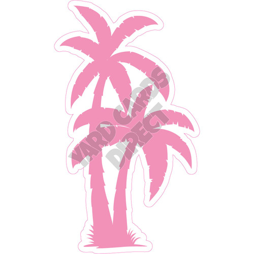 Palm Tree - Light Pink - Style A - Yard Card