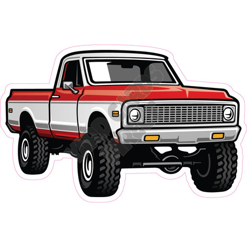 Truck - Red - Style B - Yard Card