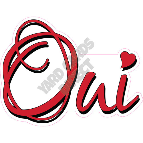 Statement - Oui - Red - Style A - Yard Card