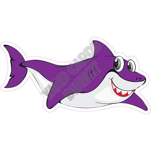 Shark - Purple - Style C - Yard Card