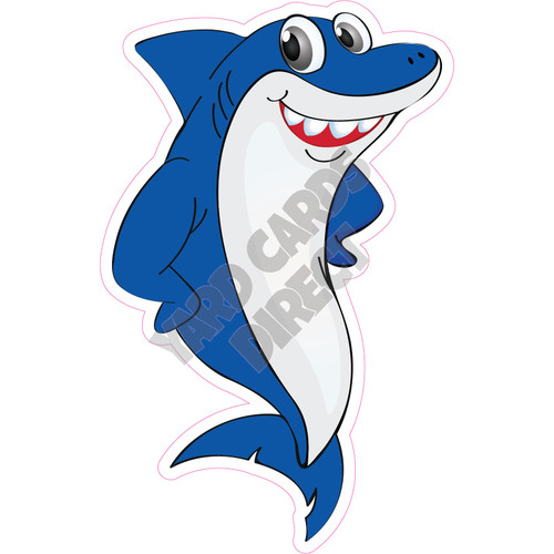 Shark - Medium Blue - Style A - Yard Card