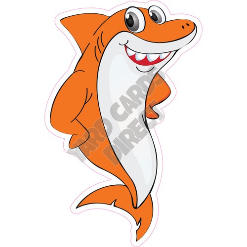 Shark - Orange - Style A - Yard Card