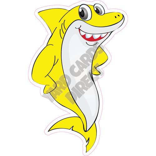 Shark - Yellow - Style A - Yard Card