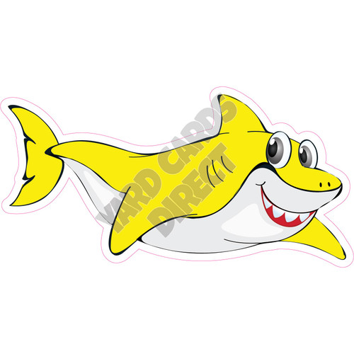 Shark - Yellow - Style C - Yard Card