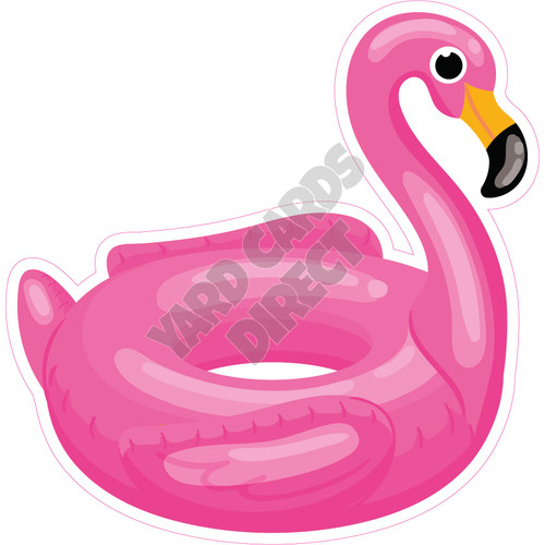 Flamingo Pool Float - Style A - Yard Card