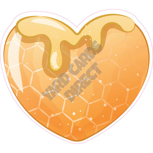 Bee Hive Heart - Style A - Yard Card