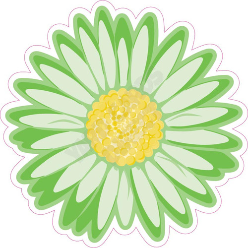 Flower - Style A - Solid Light Green - Yard Card